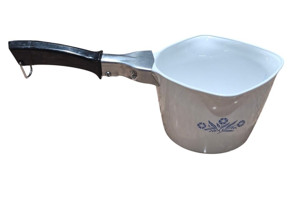 Corning Ware Blue Cornflower Saucepan Maker P-55-B 1 Qt 4 Cup with Handle